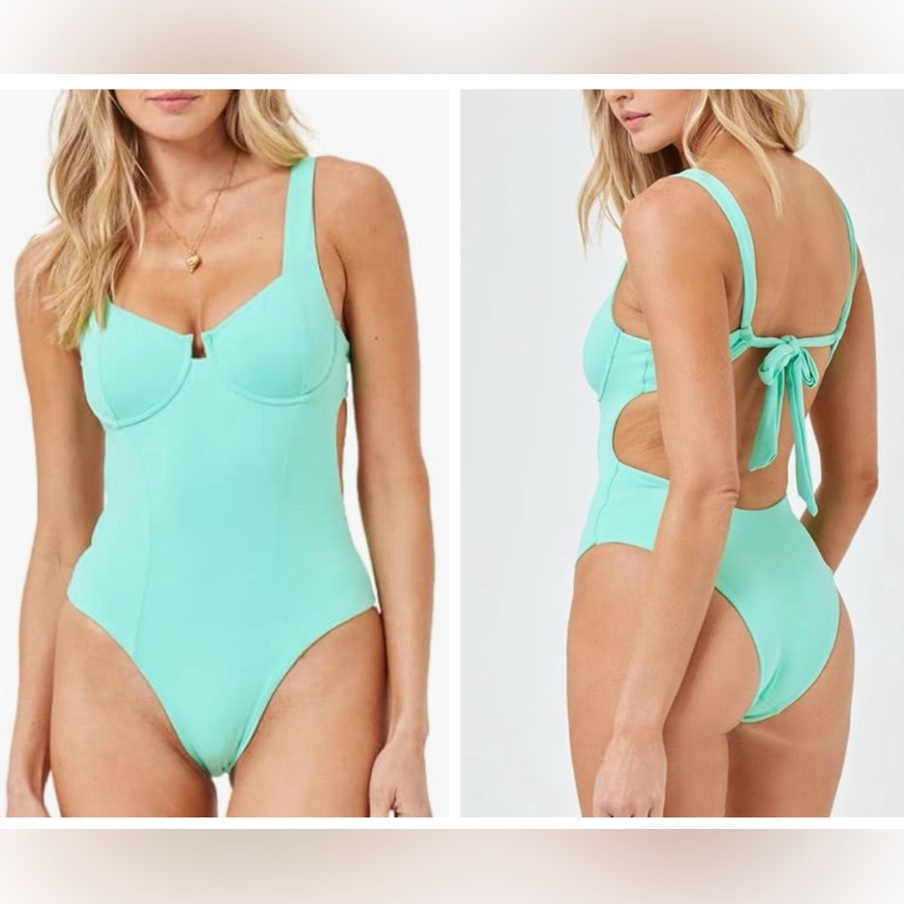 L*Space Kendal Classic One-Piece in mint green Size XS NWT
